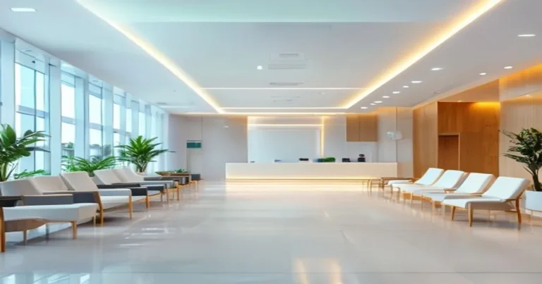 Health insurance for expats in HCMC — modern international hospital reception interior