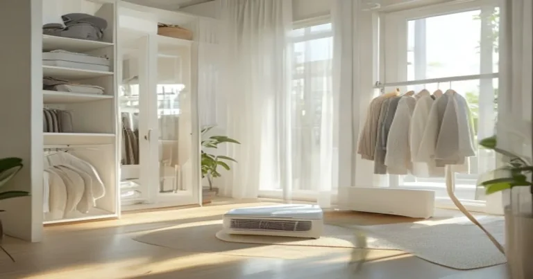 Preventing humidity and mold in HCMC apartments — airy room with open windows, AC and dehumidifier
