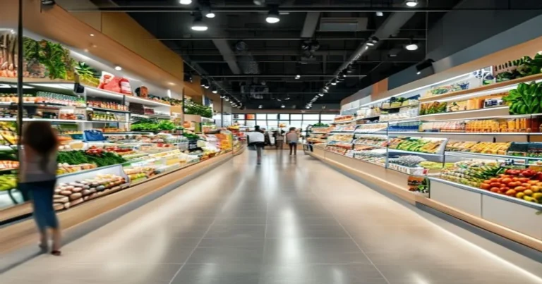 International supermarket aisle in Ho Chi Minh City
