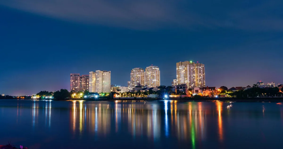 Modern riverside apartment building in Ho Chi Minh City, relevant to living in HCMC as a foreign woman