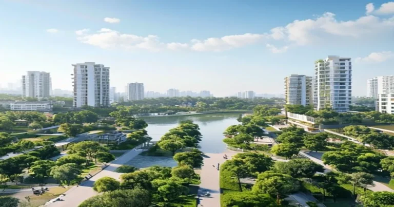 Phu My Hung rental market 2026 — tree-lined boulevards and lakeside towers in the township