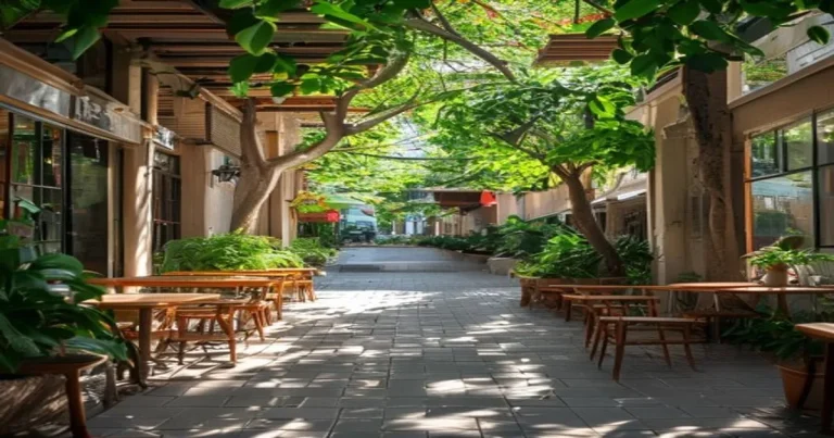 Weekend café courtyard in Thao Dien, Ho Chi Minh City